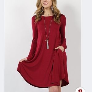 Burgundy/Wine colored tunic dress